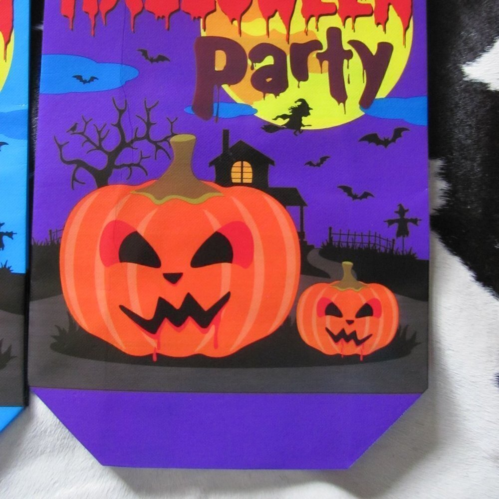 SET OF 2 HALLOWEEN BAGS PLASTIC COVERED - Picture 5 of 5